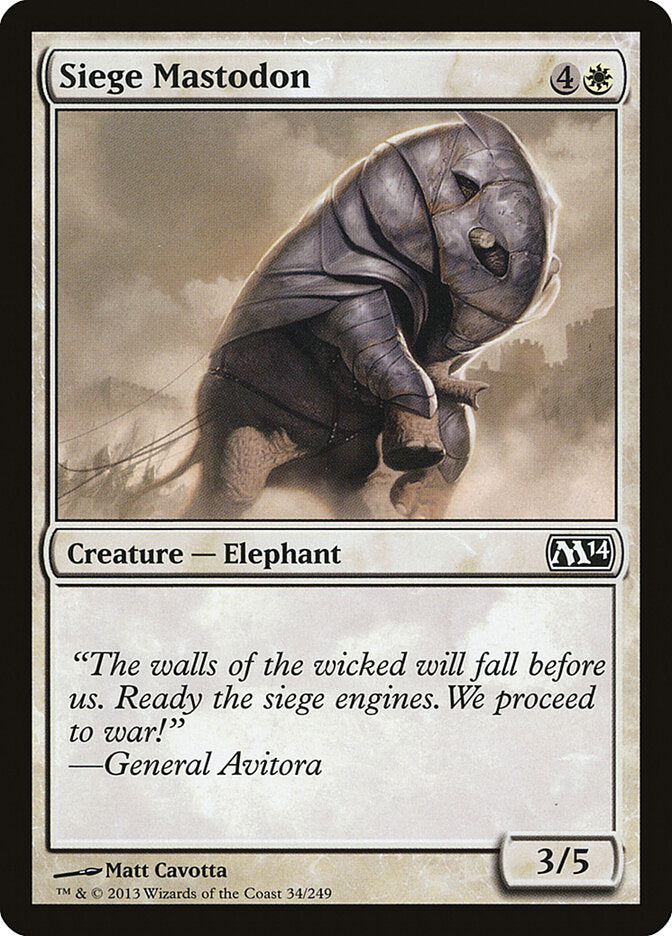 Siege Mastodon · Magic 2014 (M14) #34