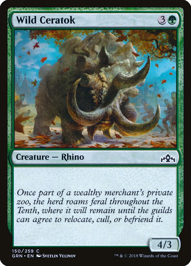Wild Ceratok · Guilds of Ravnica (GRN) #150