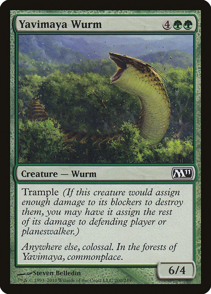 Yavimaya Wurm · Magic 2011 (M11) #200
