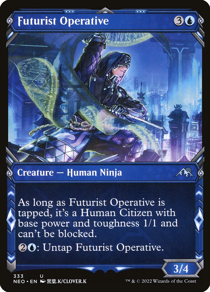 Futurist Operative · Kamigawa: Neon Dynasty (NEO) #333 · showcase