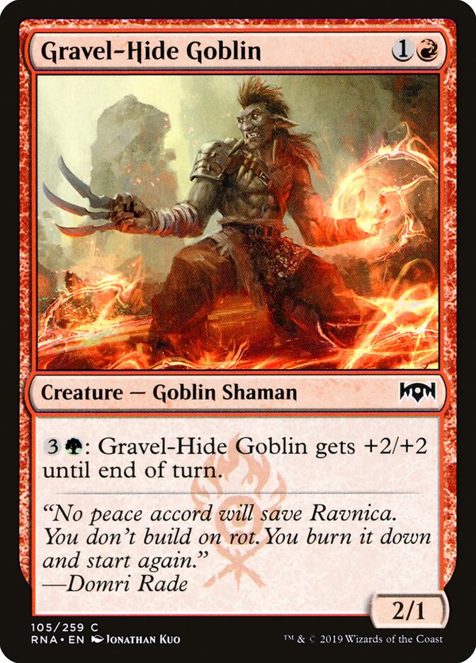Gravel-Hide Goblin · Ravnica Allegiance (RNA) #105