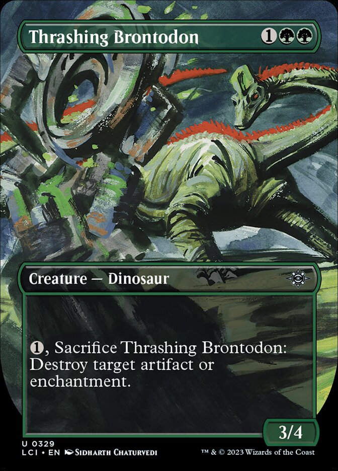 Thrashing Brontodon · The Lost Caverns of Ixalan (LCI) #329 · borderless