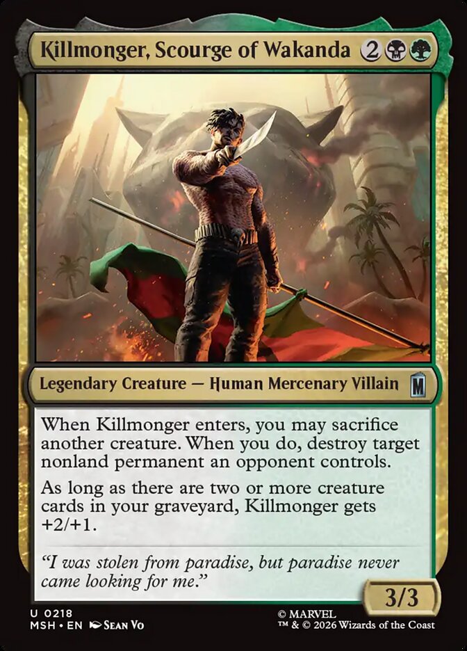 Killmonger, Scourge of Wakanda · Marvel Super Heroes (MSH) #218