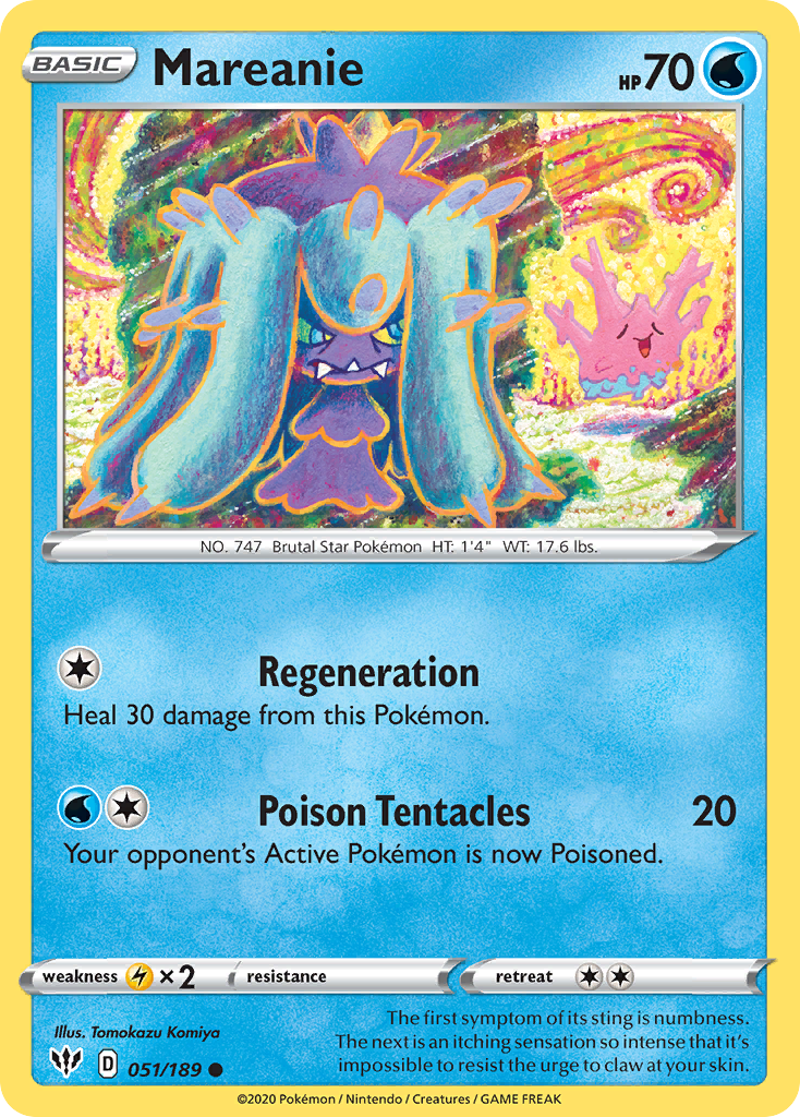 Mareanie · Darkness Ablaze (SWSH3) #51