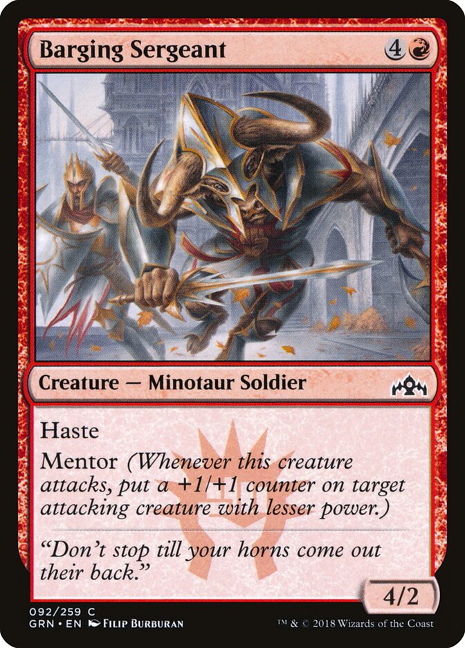 Barging Sergeant · Guilds of Ravnica (GRN) #92