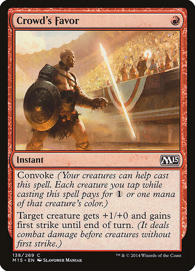 Crowd's Favor · Magic 2015 (M15) #138
