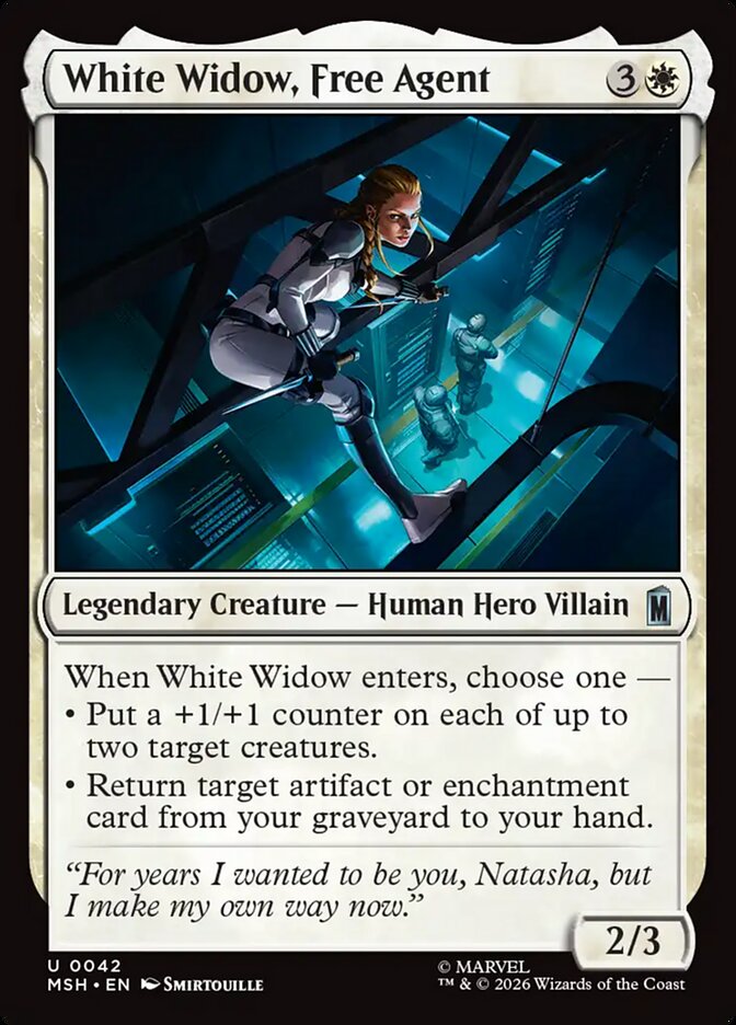 White Widow, Free Agent · Marvel Super Heroes (MSH) #42