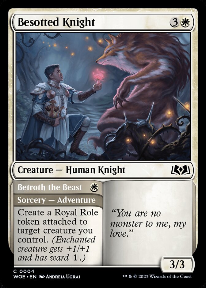 Besotted Knight // Betroth the Beast · Wilds of Eldraine (WOE) #4
