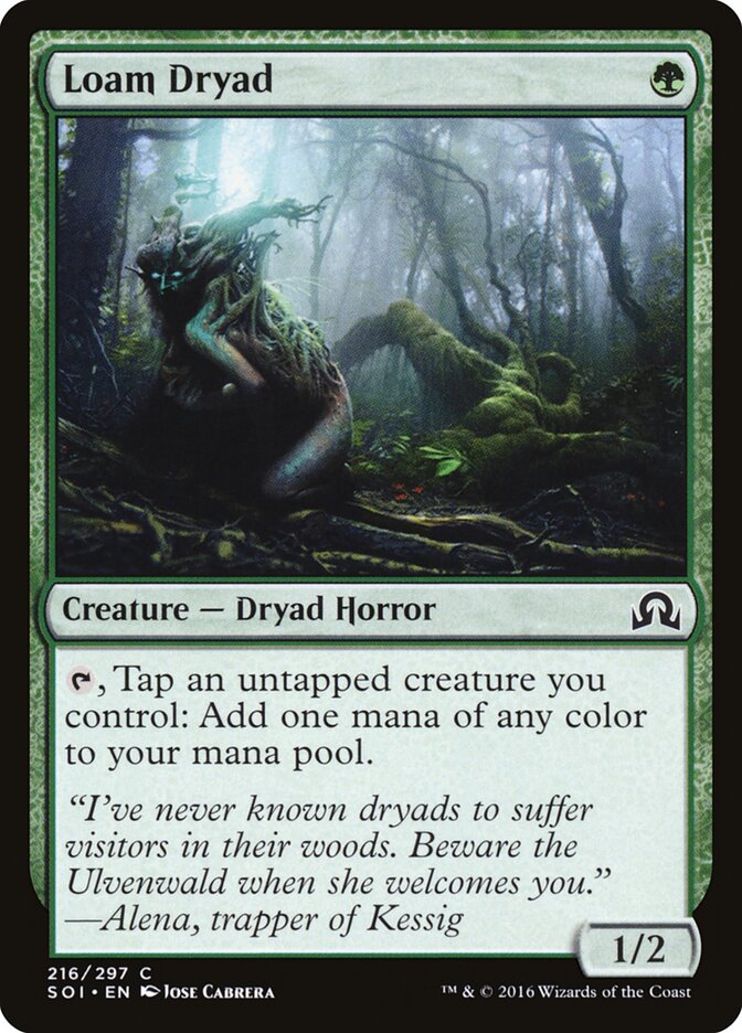 Loam Dryad · Shadows over Innistrad (SOI) #216