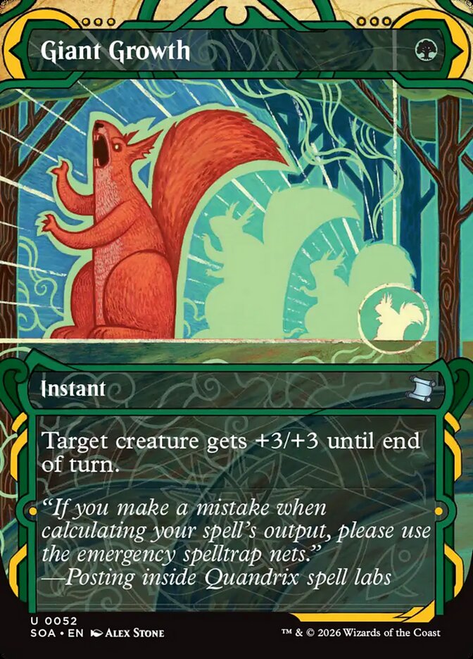 Giant Growth · Secrets of Strixhaven Mystical Archive (SOA) #52 · borderless