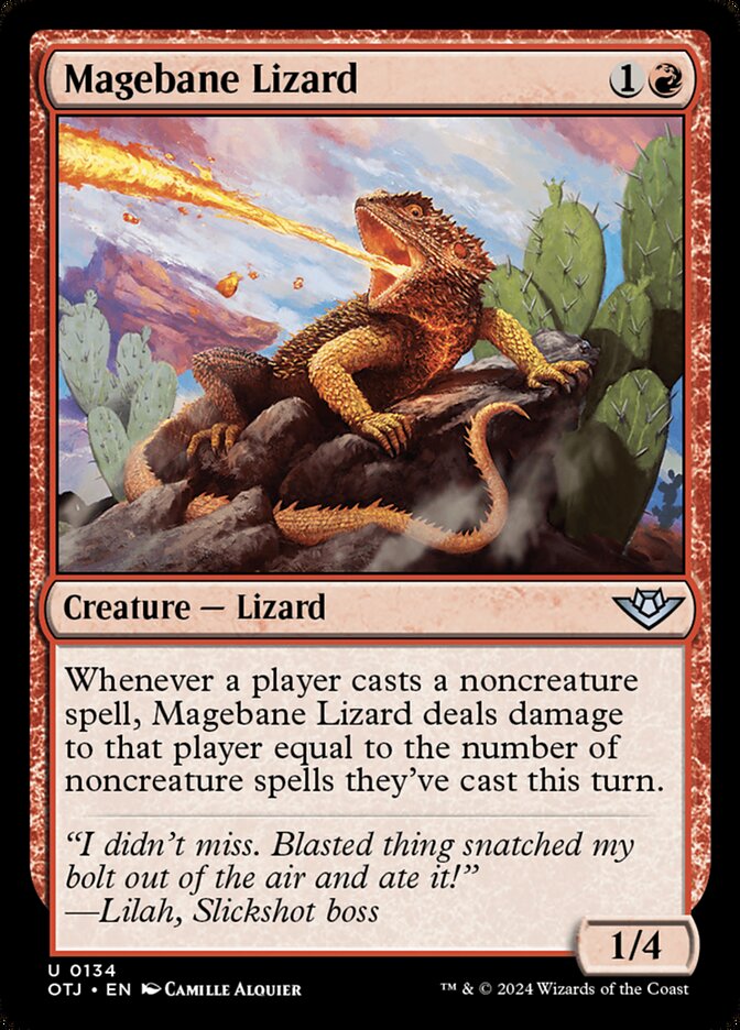 Magebane Lizard · Outlaws of Thunder Junction (OTJ) #134
