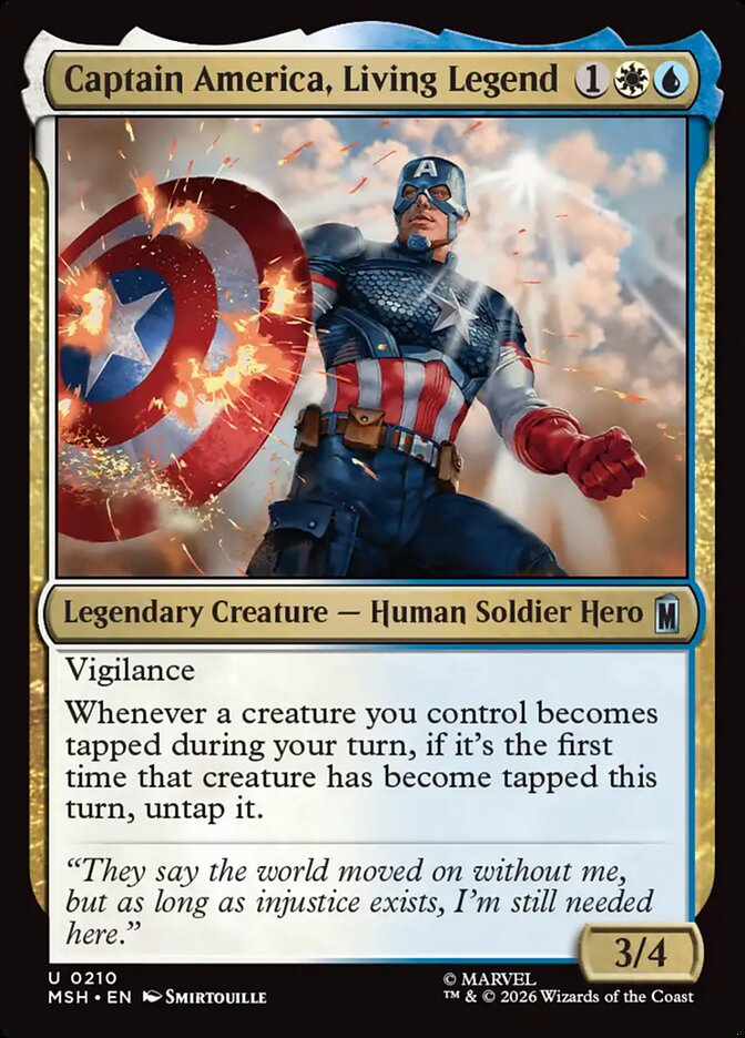 Captain America, Living Legend · Marvel Super Heroes (MSH) #210