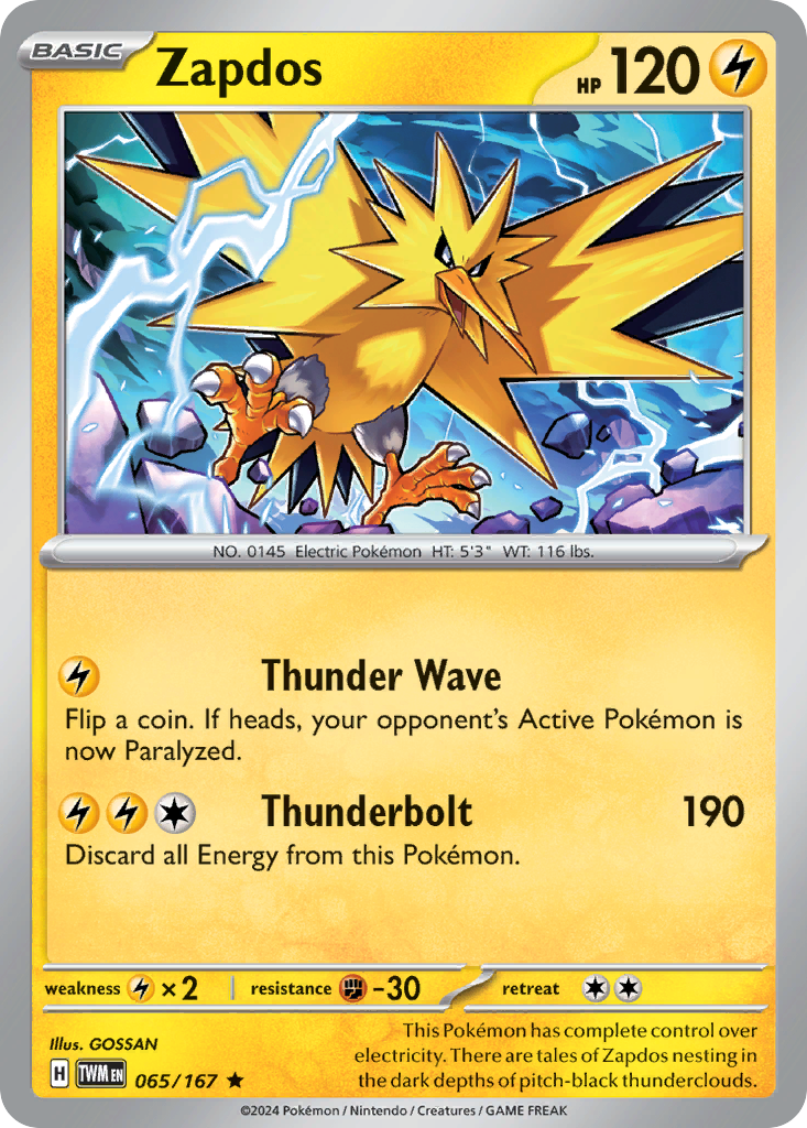 Zapdos · Twilight Masquerade (SV6) #65