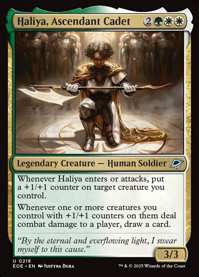 Haliya, Ascendant Cadet · Edge of Eternities (EOE) #218