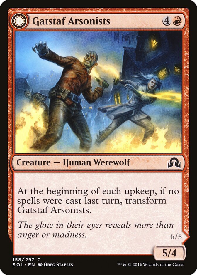 Gatstaf Arsonists // Gatstaf Ravagers · Shadows over Innistrad (SOI) #158