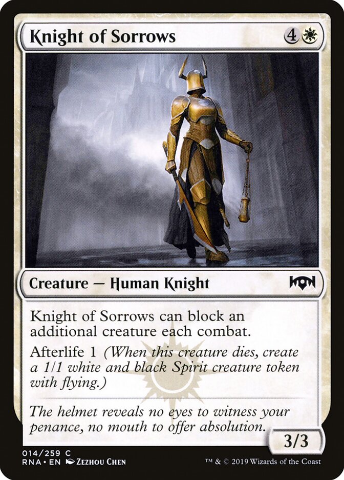 Knight of Sorrows · Ravnica Allegiance (RNA) #14