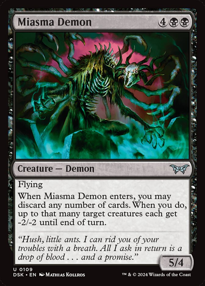 Miasma Demon · Duskmourn: House of Horror (DSK) #109