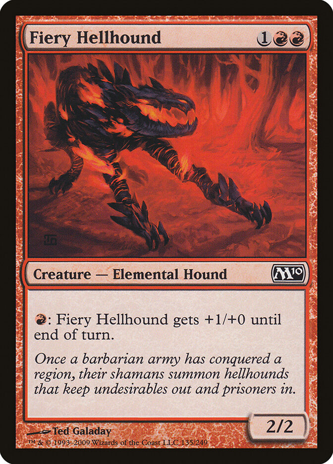 Fiery Hellhound · Magic 2010 (M10) #135