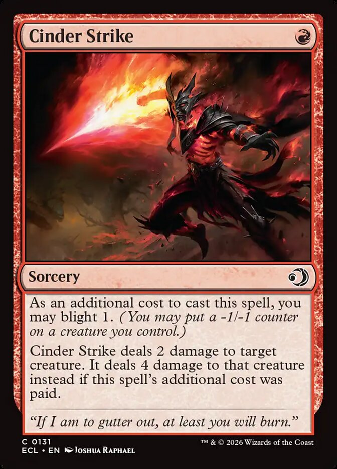 Cinder Strike · Lorwyn Eclipsed (ECL) #131
