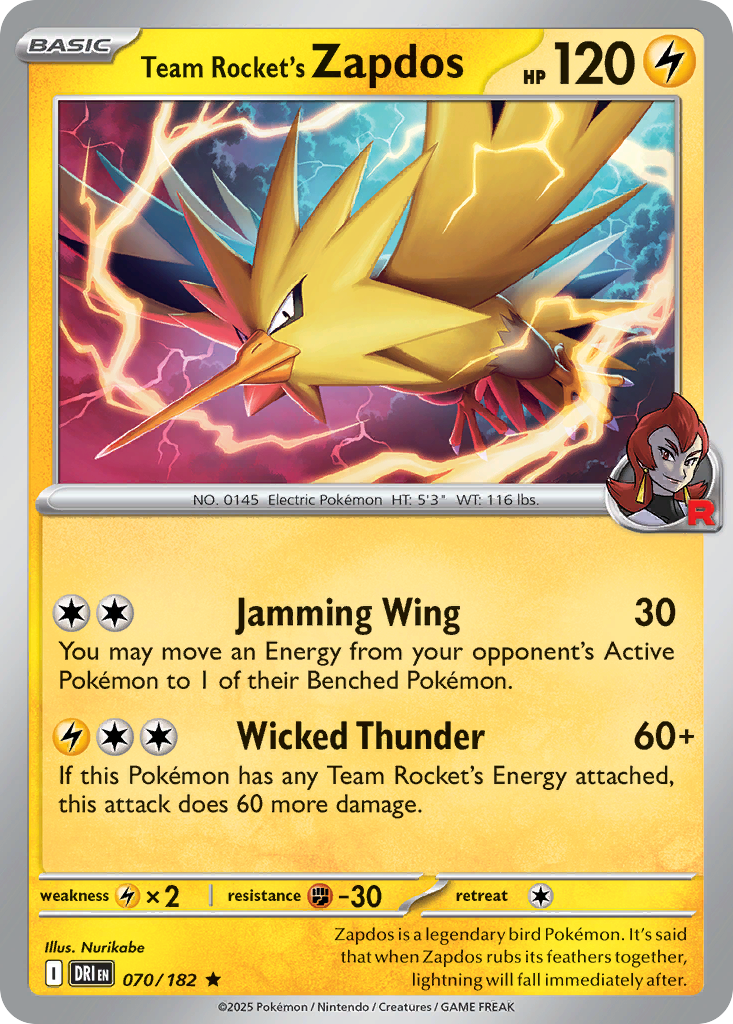 Team Rocket's Zapdos · Destined Rivals (SV10) #70