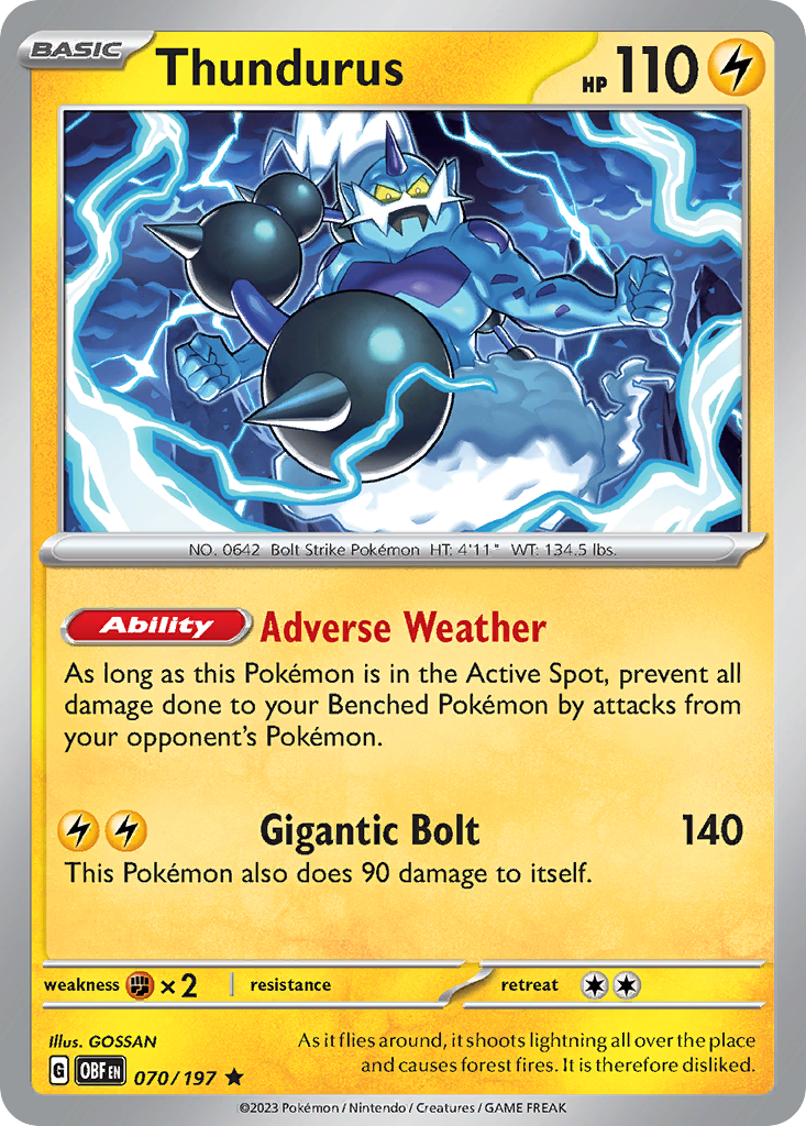 Thundurus · Obsidian Flames (SV3) #70