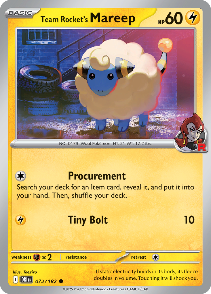 Team Rocket's Mareep · Destined Rivals (SV10) #72