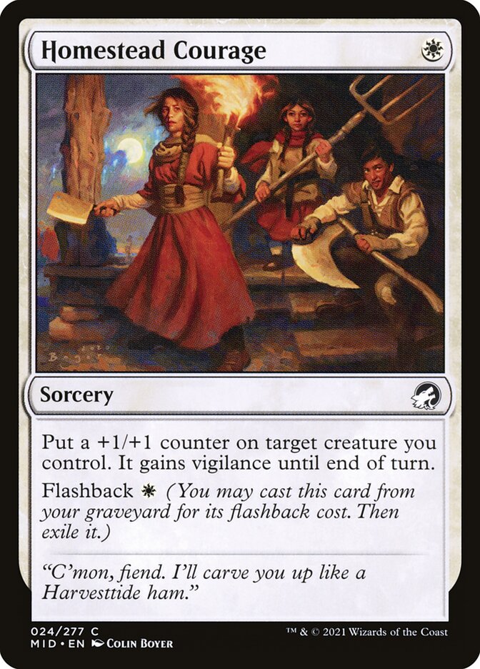 Homestead Courage · Innistrad: Midnight Hunt (MID) #24