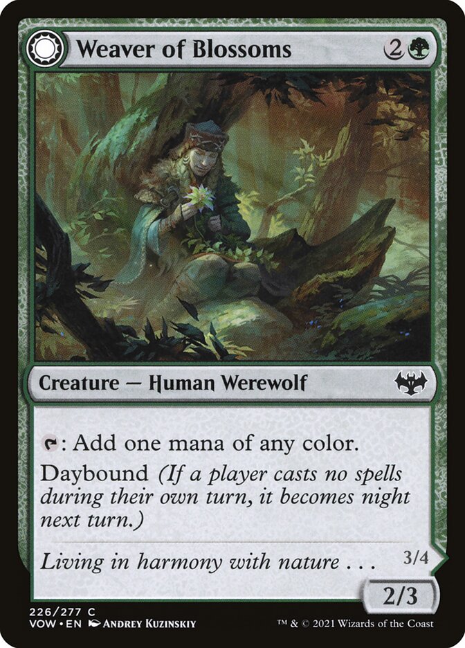 Weaver of Blossoms // Blossom-Clad Werewolf · Innistrad: Crimson Vow (VOW) #226