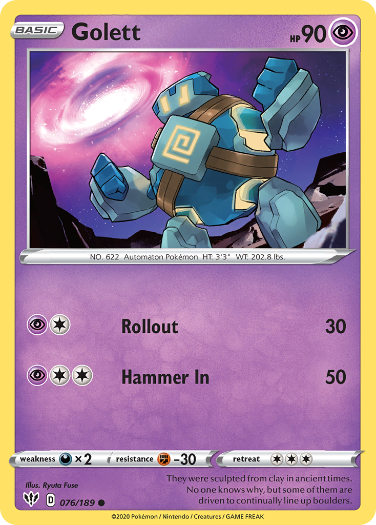 Golett · Darkness Ablaze (SWSH3) #76