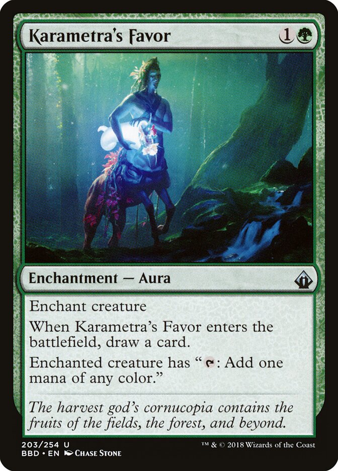 Karametra's Favor · Battlebond (BBD) #203