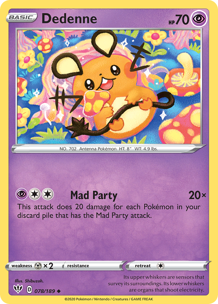 Dedenne · Darkness Ablaze (SWSH3) #78