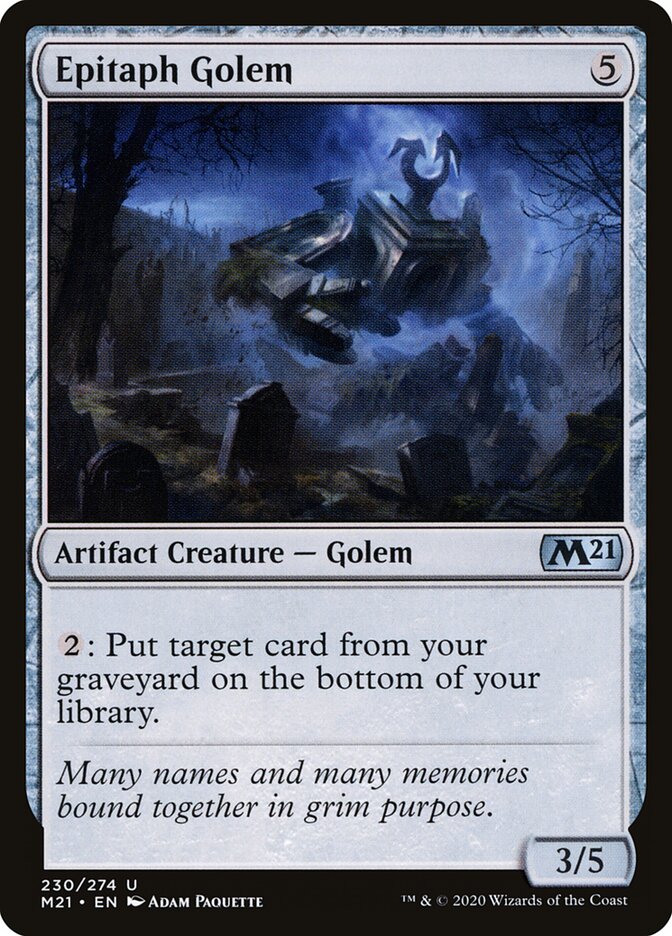 Epitaph Golem · Core Set 2021 (M21) #230