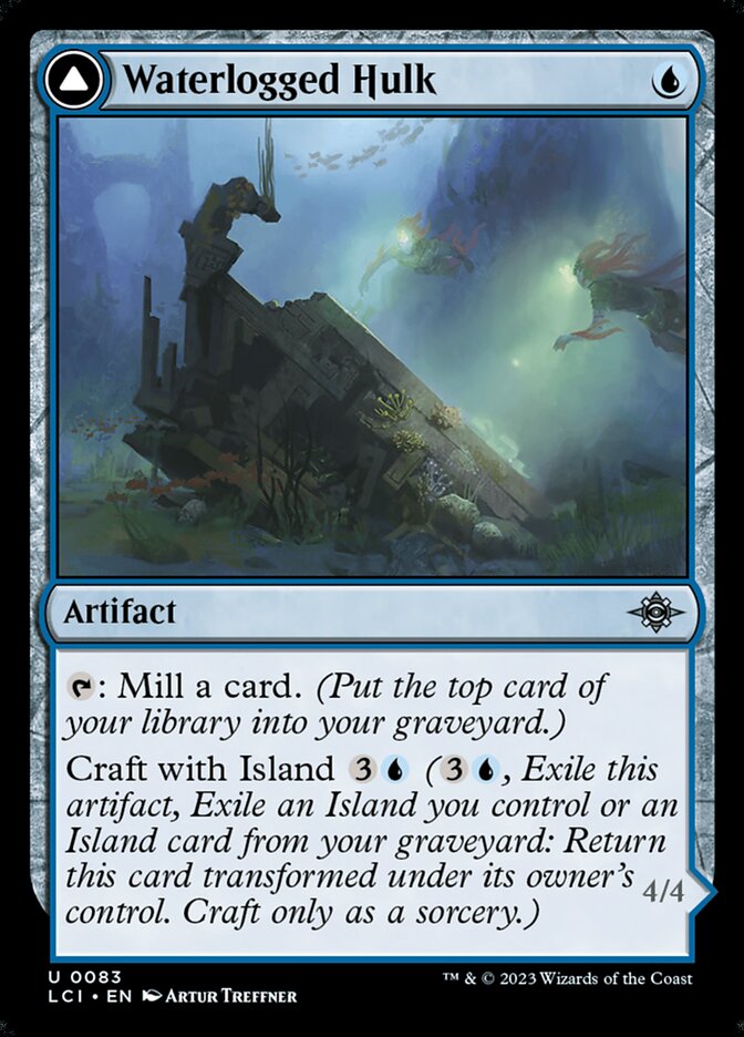Waterlogged Hulk // Watertight Gondola · The Lost Caverns of Ixalan (LCI) #83