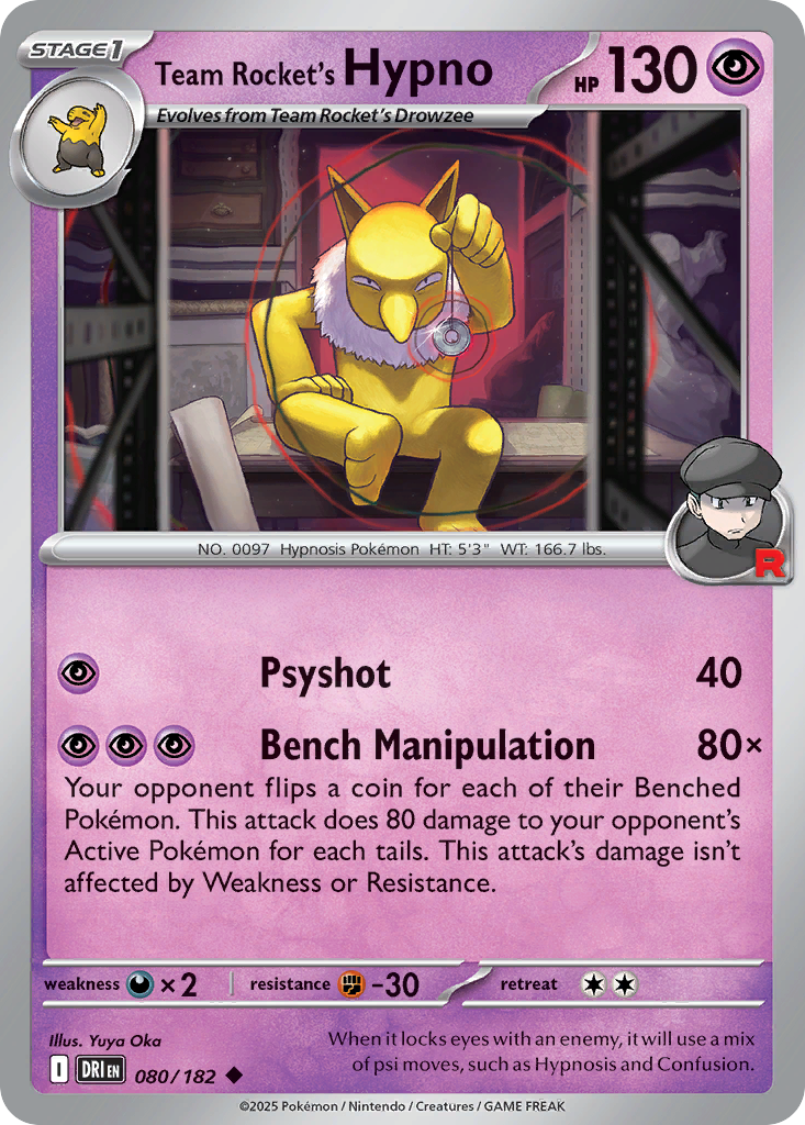 Team Rocket's Hypno · Destined Rivals (SV10) #80