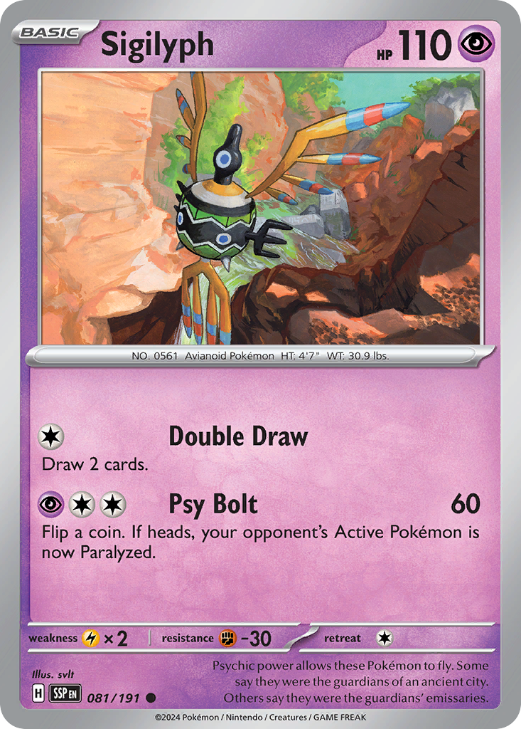 Sigilyph · Surging Sparks (SV8) #81