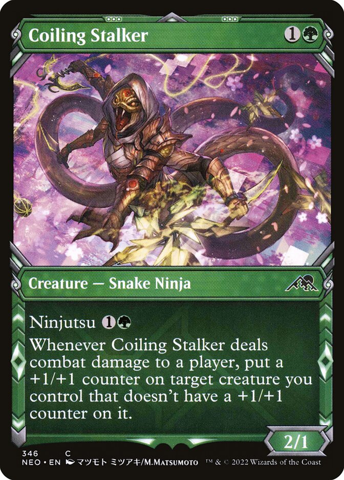 Coiling Stalker · Kamigawa: Neon Dynasty (NEO) #346 · showcase