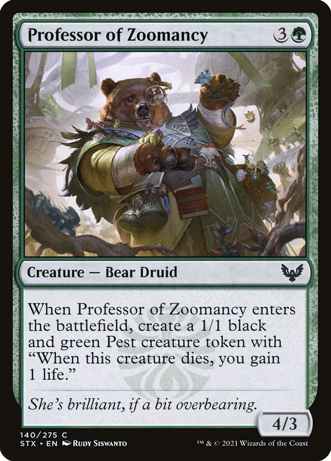 Professor of Zoomancy · Strixhaven: School of Mages (STX) #140