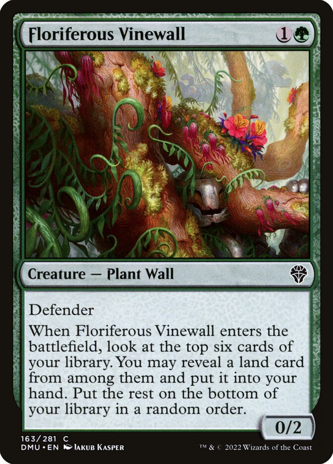 Floriferous Vinewall · Dominaria United (DMU) #163