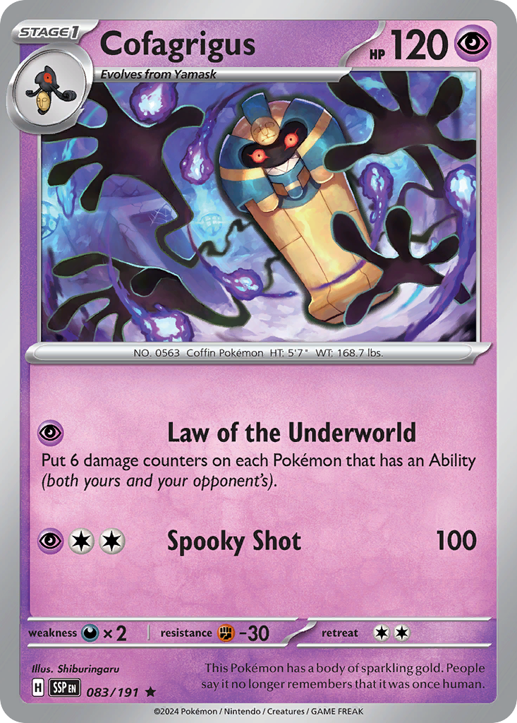 Cofagrigus · Surging Sparks (SV8) #83