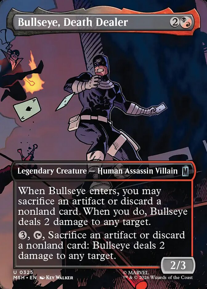 Bullseye, Death Dealer · Marvel Super Heroes (MSH) #325 · borderless
