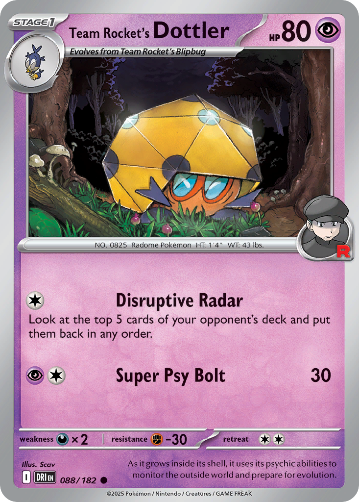 Team Rocket's Dottler · Destined Rivals (SV10) #88