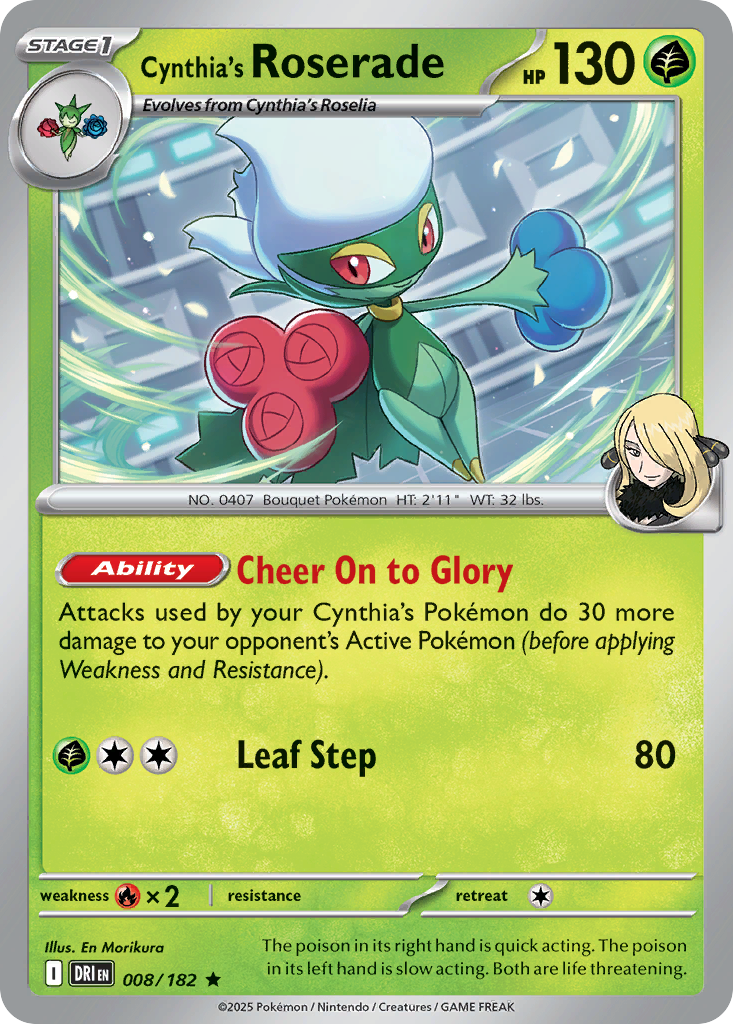 Cynthia's Roserade · Destined Rivals (SV10) #8
