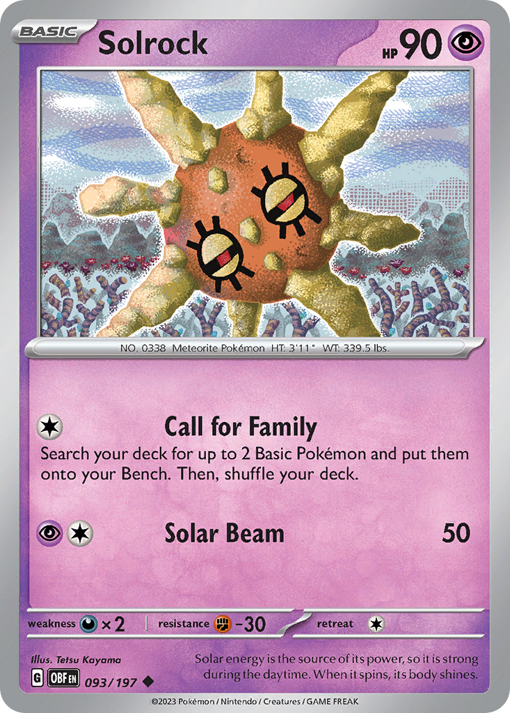 Solrock · Obsidian Flames (SV3) #93