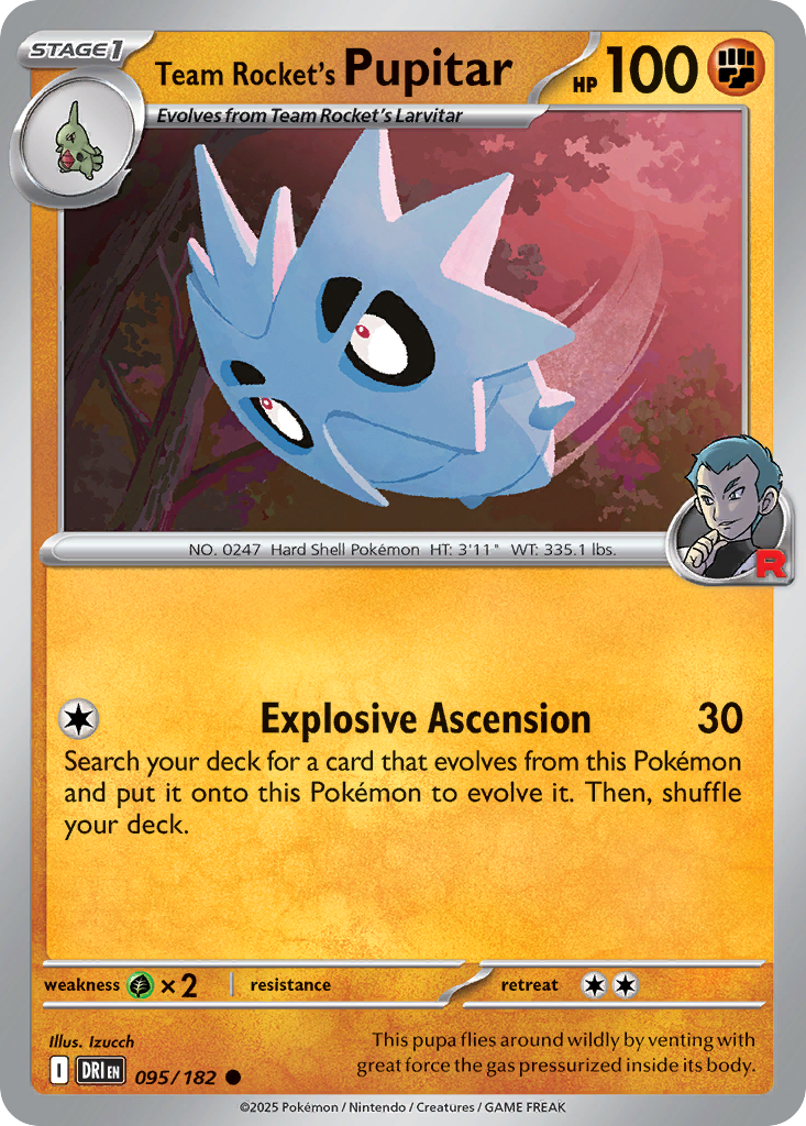 Team Rocket's Pupitar · Destined Rivals (SV10) #95