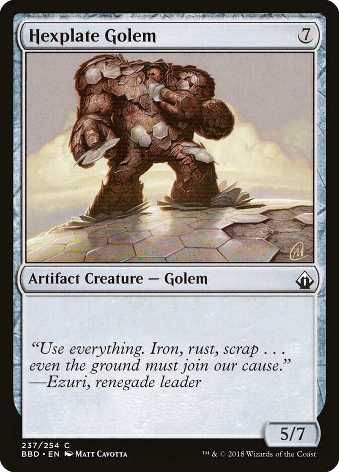 Hexplate Golem · Battlebond (BBD) #237