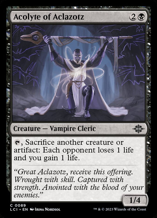 Acolyte of Aclazotz · The Lost Caverns of Ixalan (LCI) #89