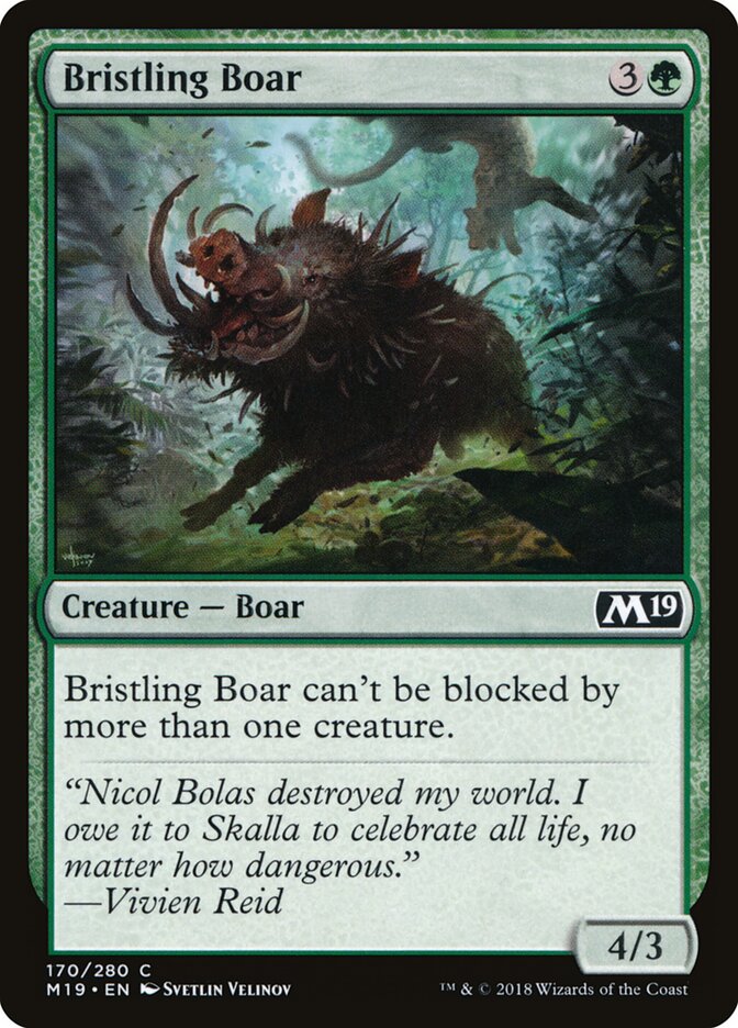 Bristling Boar · Core Set 2019 (M19) #170