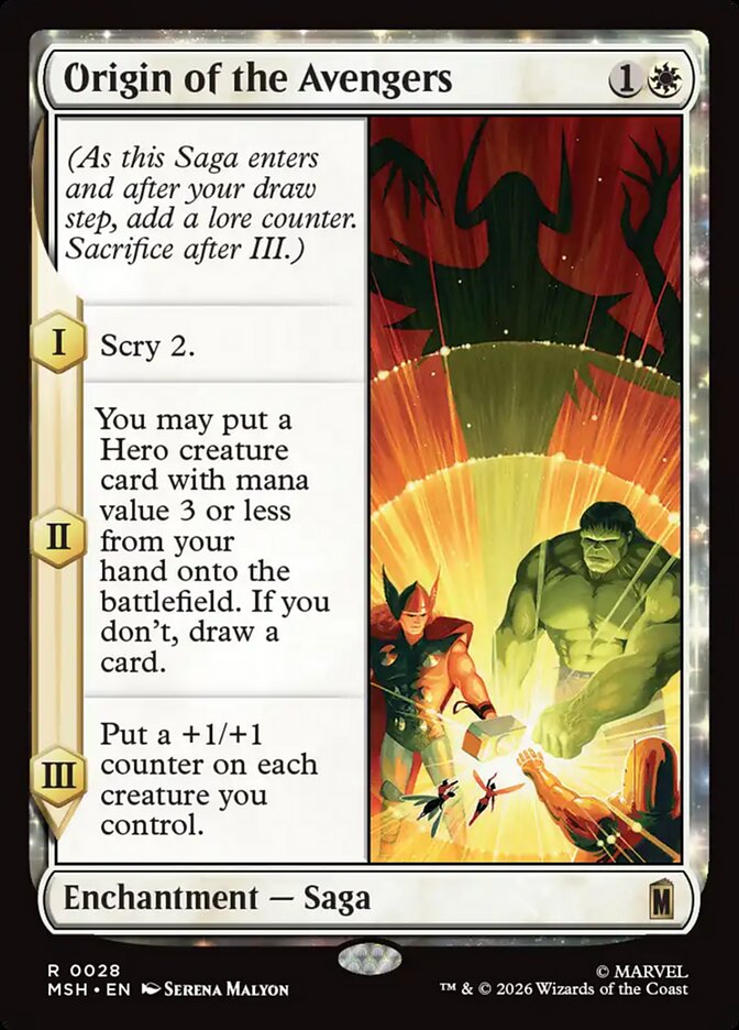 Origin of the Avengers · Marvel Super Heroes (MSH) #28