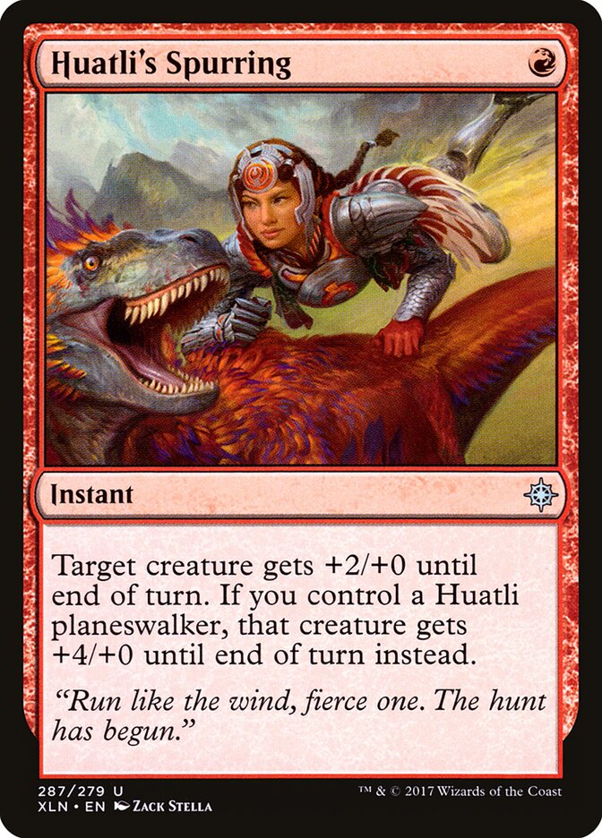 Huatli's Spurring · Ixalan (XLN) #287