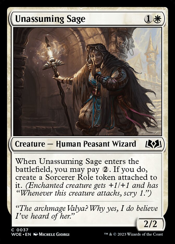 Unassuming Sage · Wilds of Eldraine (WOE) #37